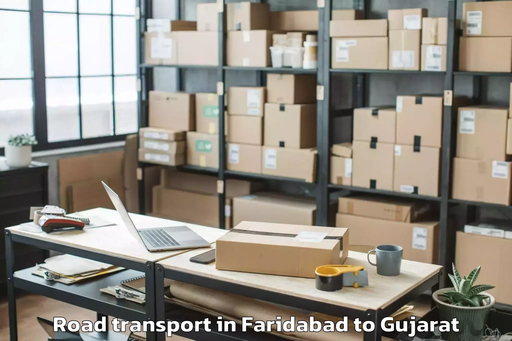 Top Faridabad to Halol Road Transport Available